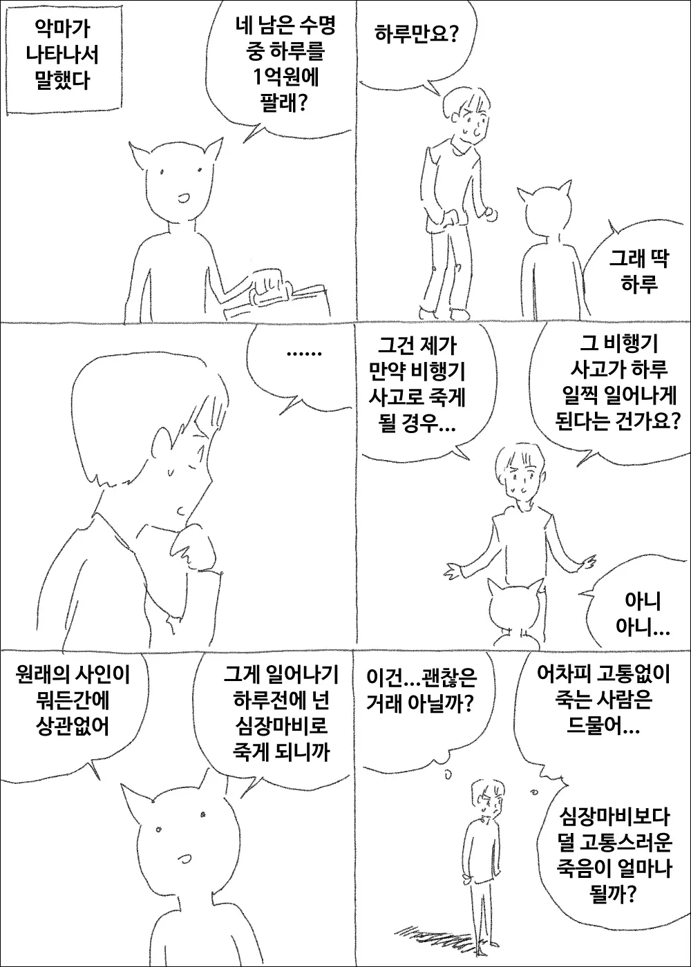당신의 수명에서 딱 하루를 1억에 사겠다는 악마