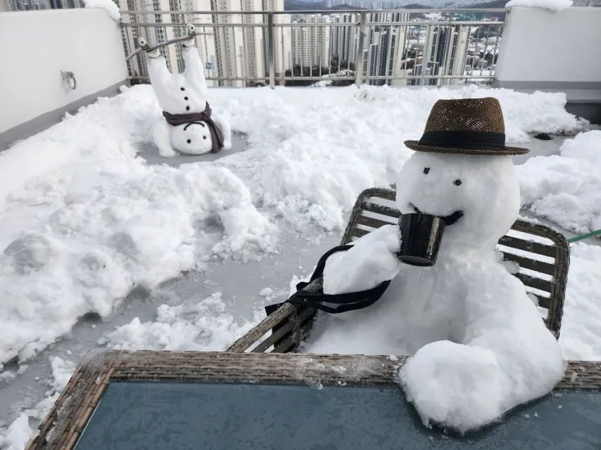 금손이 만든 눈사람