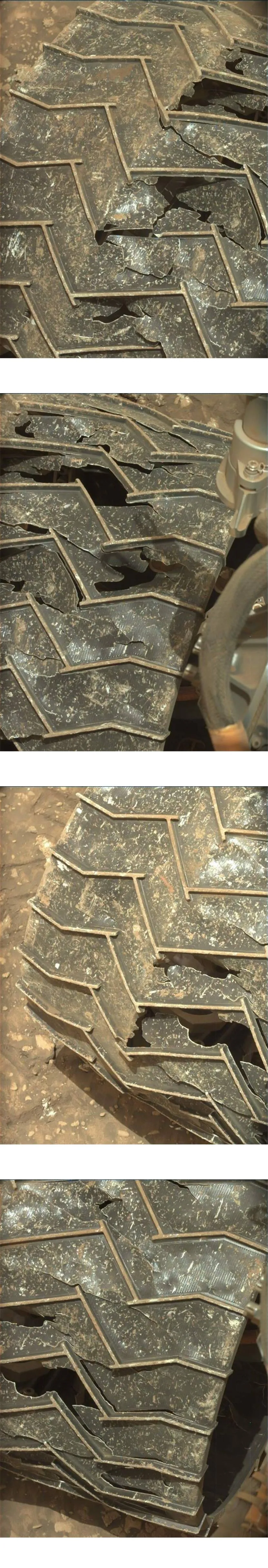 화성에 온 로봇이 12년 동안 낡아가는 모습.