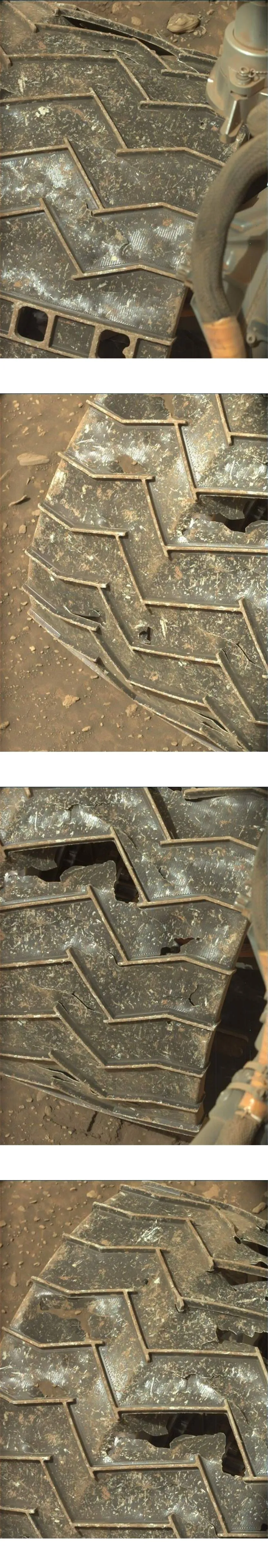 화성에 온 로봇이 12년 동안 낡아가는 모습.