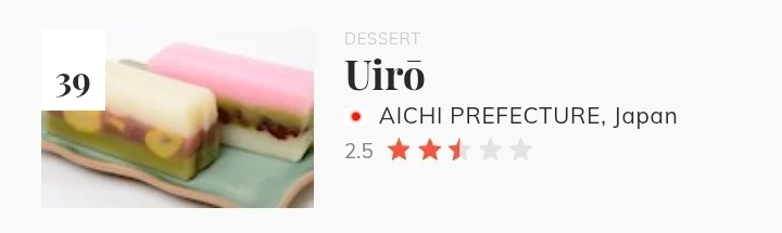 최악의 세계 음식 100선