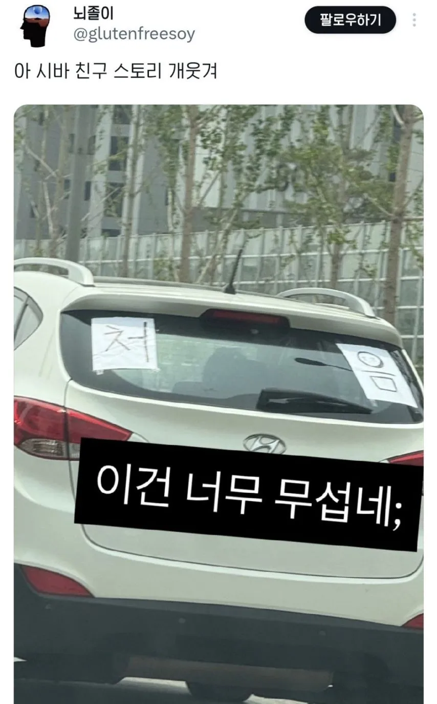 보 초 다음으로 무서운 초보운전 표시.