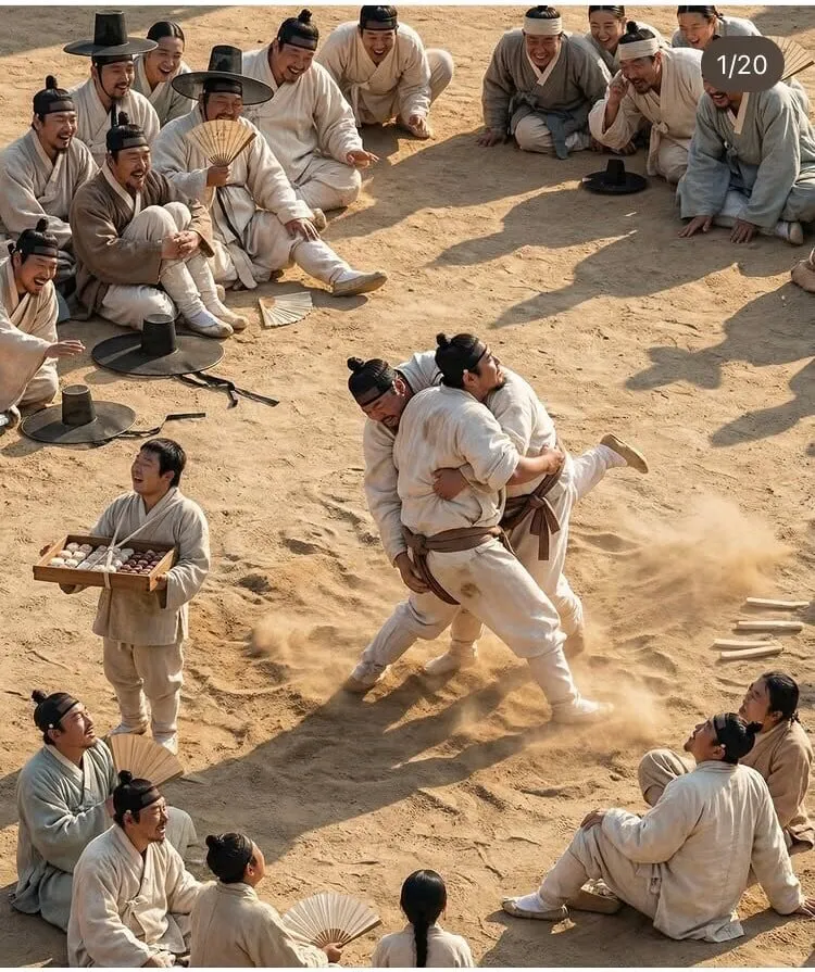 나노바나나로 생성한  한국민화 실사