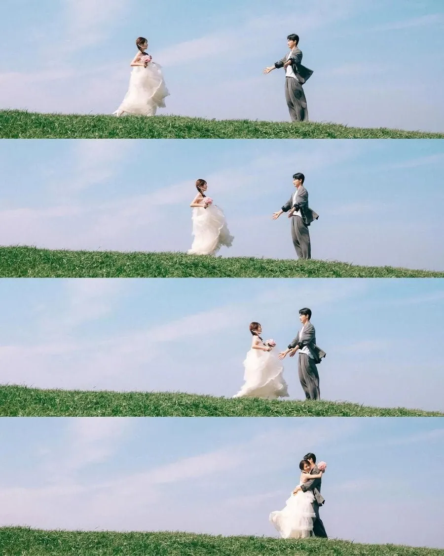 본인 여친과 친구의 결혼 컨셉 사진 찍은 작가.jpg