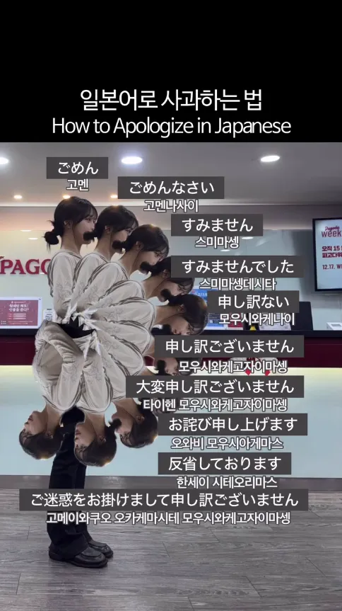 일본어로 사과하는 법