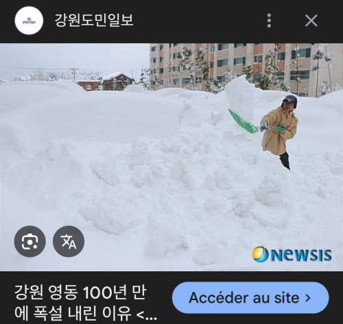 부산 폭설 vs 강원도 폭설 비교