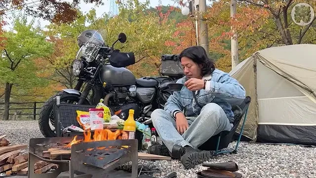 캠핑장에서 한식?을 해먹는 일본인