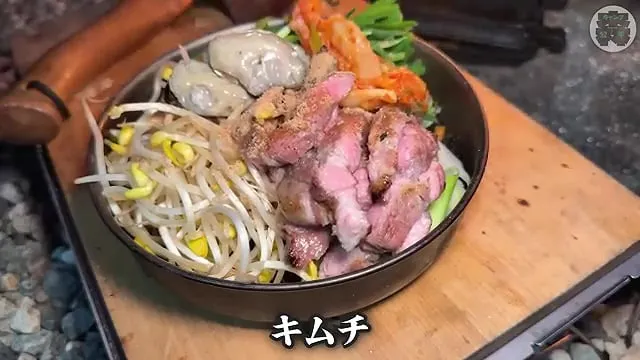 캠핑장에서 한식?을 해먹는 일본인