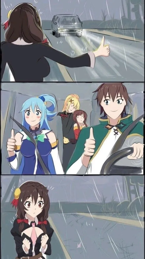 차 타고 지나가는데 누가 엄지 따봉 해줌