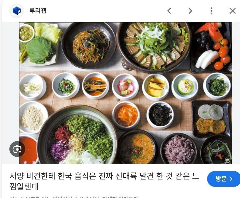 서양 비건들이 놀라고 부러워한다는 k밥상