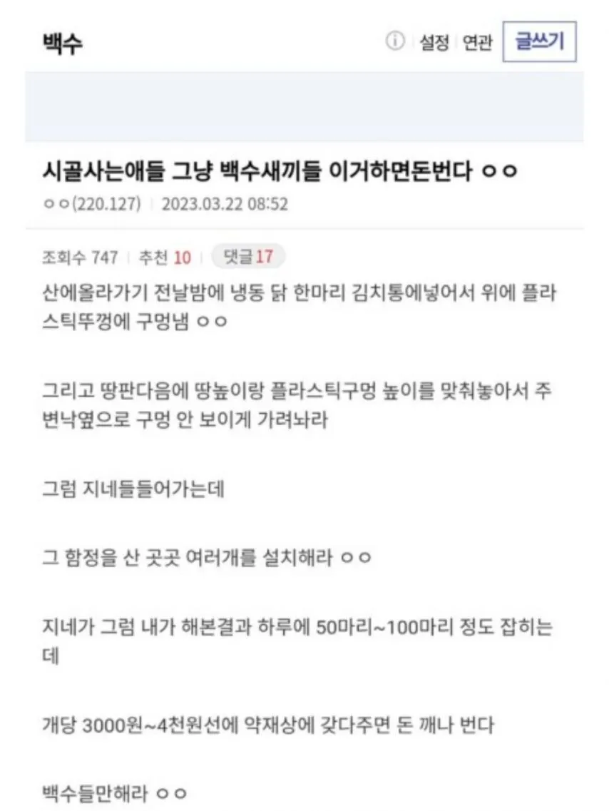 백수갤에서 가장 열심히 사는갤러