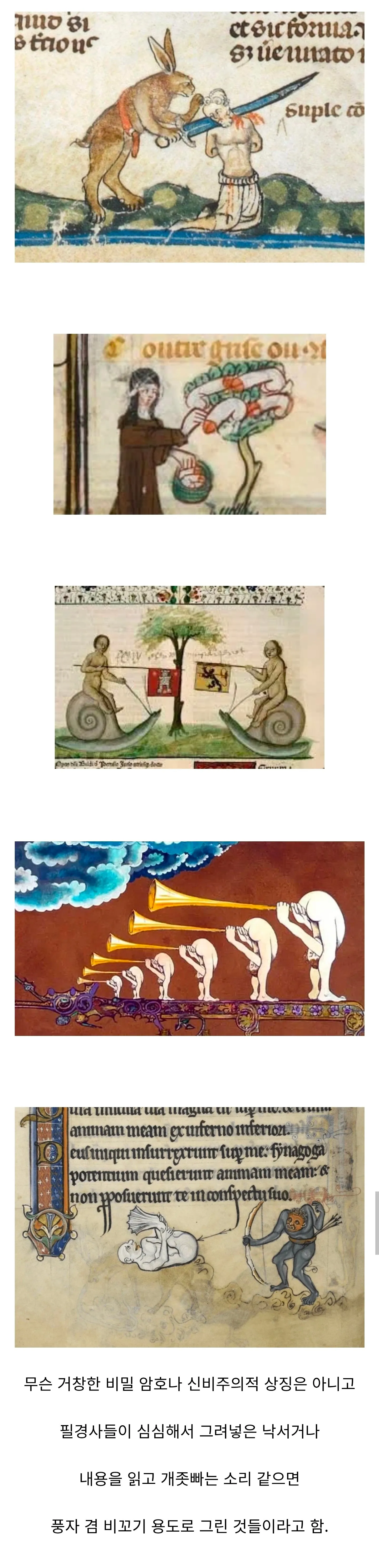 중세 때 칼든 토끼, 고추 나무 같은거 그린 이유