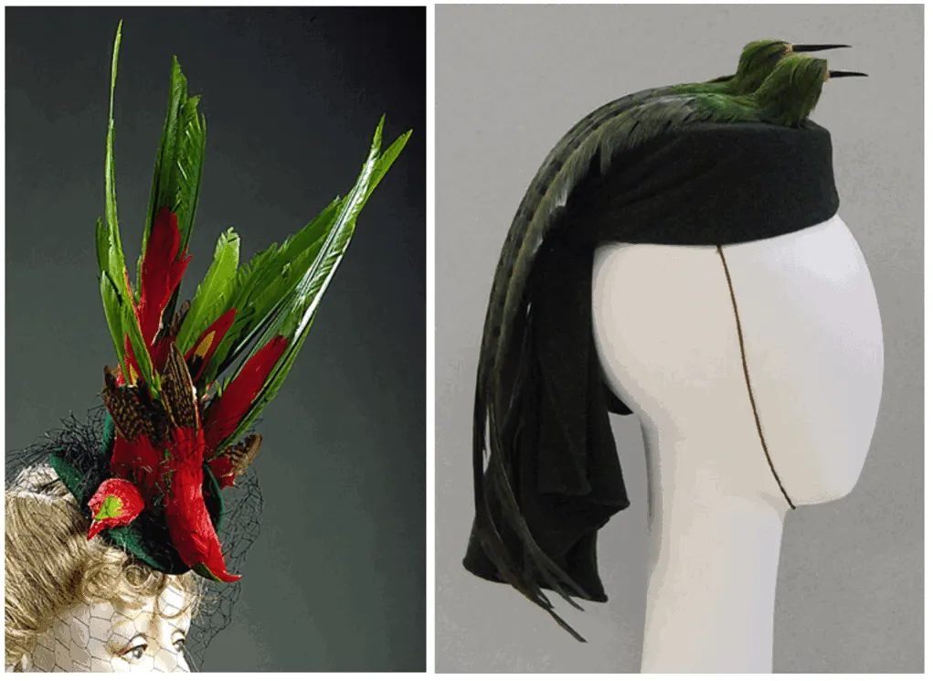 19세기 빅토리아 시대 유행했던 새 모자