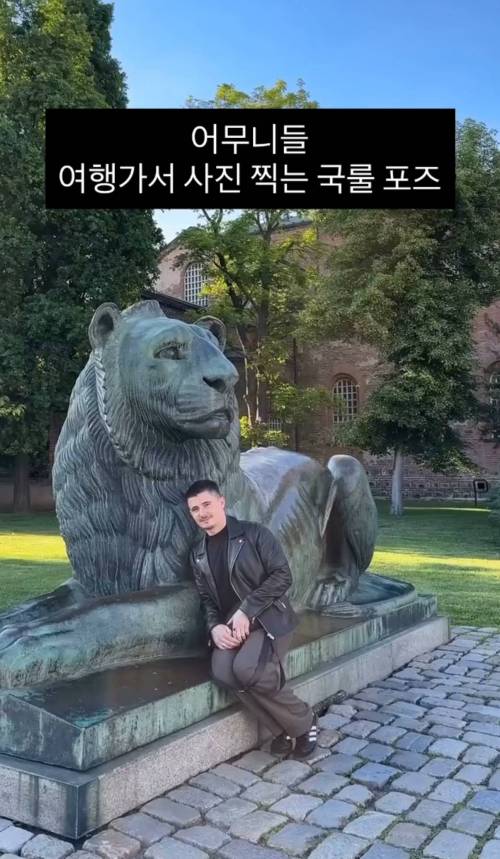 어머니들 여행가서 사진찍으실때 국룰 포즈