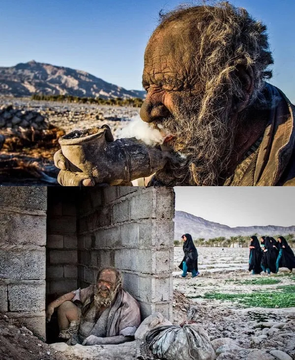 60년만에 샤워한 노인