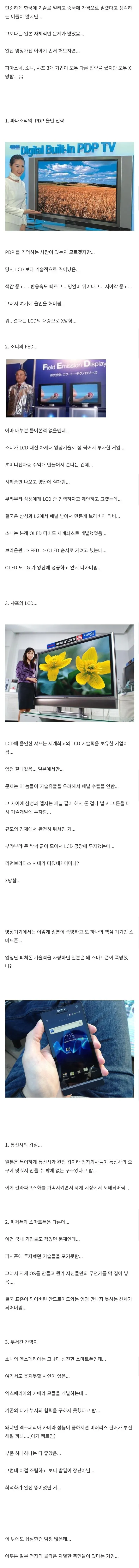 일본 전자산업이 무너진 과정