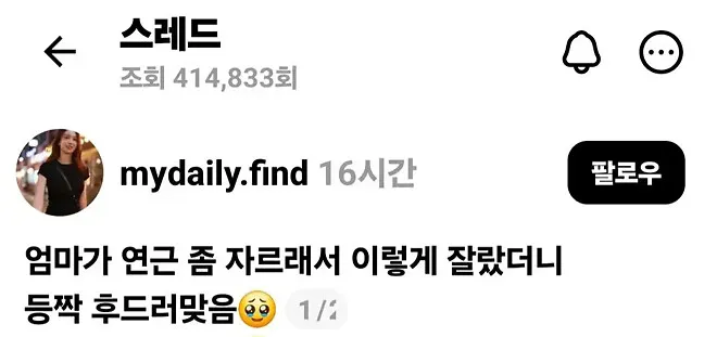 엄마가 연근 좀 자르래서 이렇게 잘랐더니 등짝 두들겨 맞음