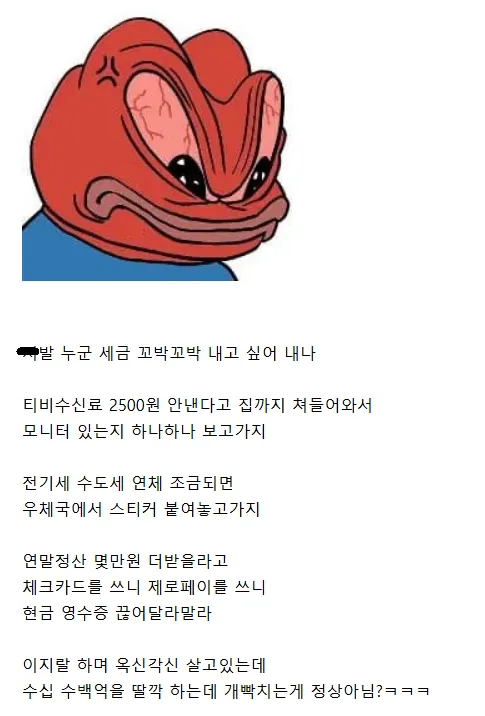 연예인 탈세때문에 현타오는 이유