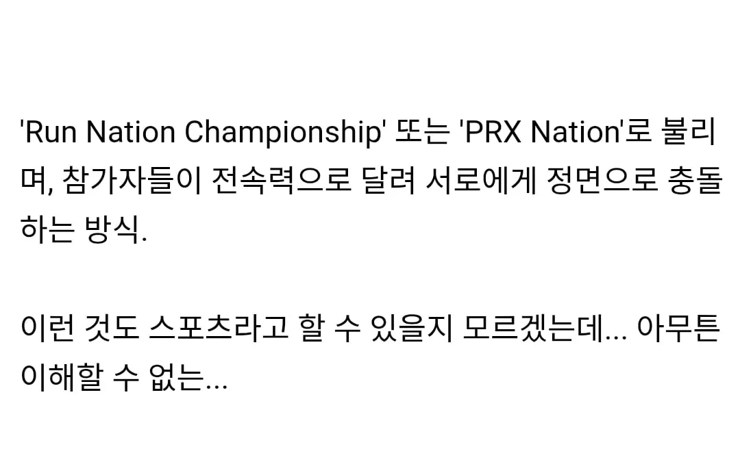 새로운 격투 스포츠?