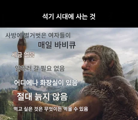 석기시대에 살면 좋은 점.jpg